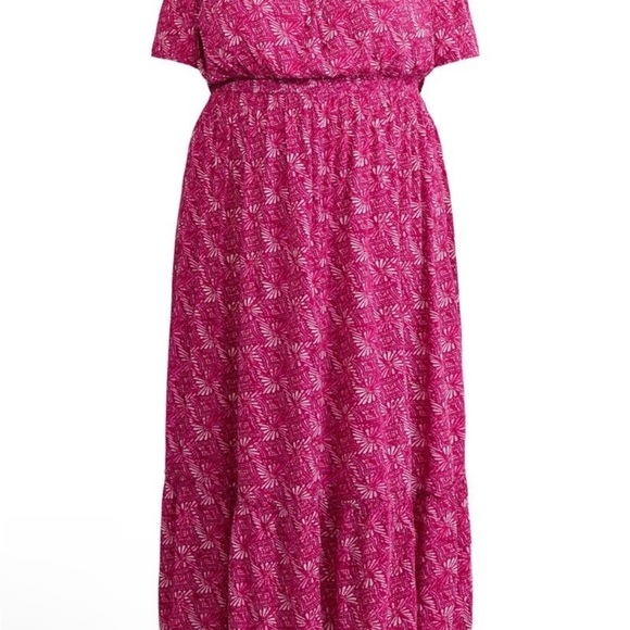 Terra & Sky Pink Off-Shoulder Maxi Dress - Picture 4 of 7
